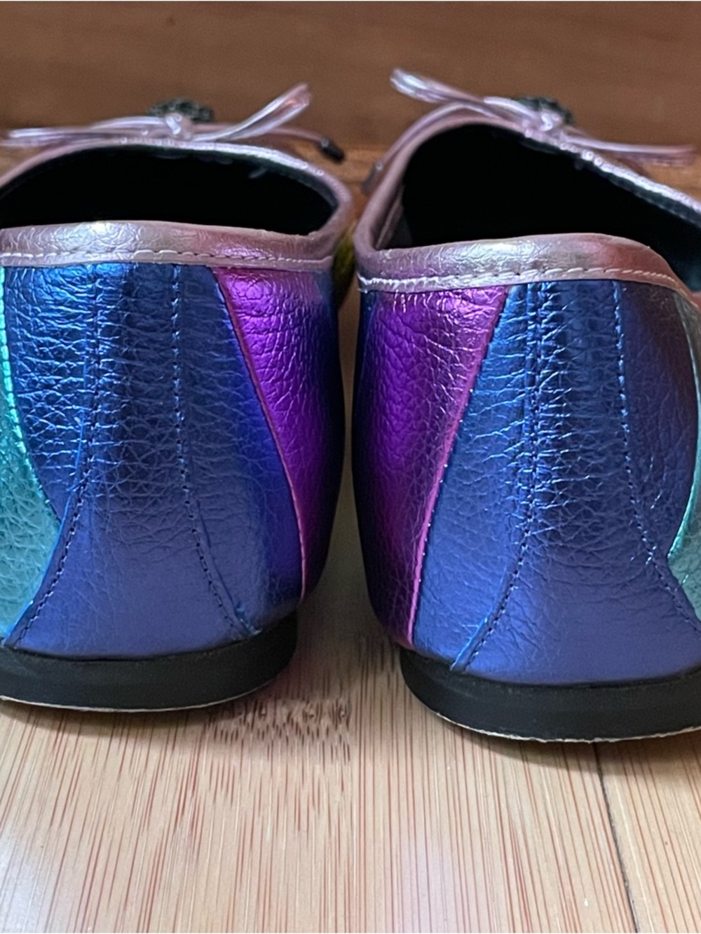 🌈 Kurt Geiger London Eagle Ballet Rainbow Multicolor Flats Sz US 6.5-7 EU 37🌈 - Picture 11 of 15